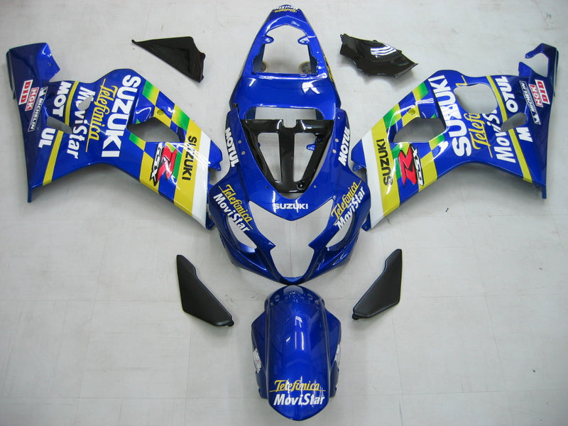 For GSXR 600/750 2004-2005 Bodywork Fairing Blue ABS Injection Molded Plastics Set