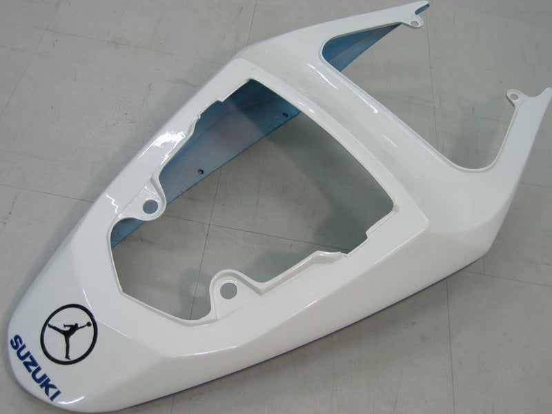 For GSXR 600/750 2004-2005 Bodywork Fairing White Blue ABS Injection Molded Plastics Set