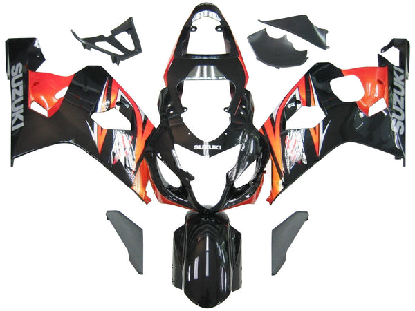 Carenados 2004-2005 Suzuki GSXR 600 750 Negro Naranja GSXR Racing Generic