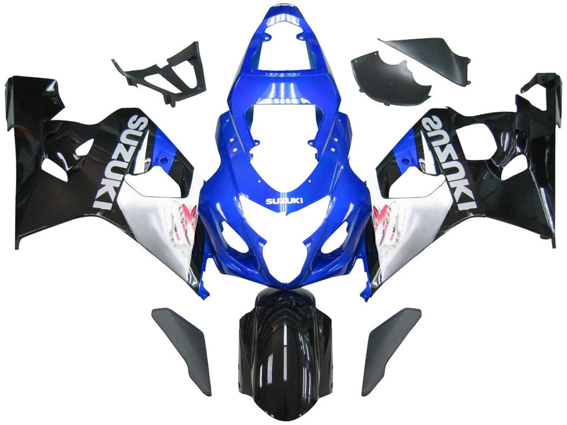 For GSXR 600/750 2004-2005 Bodywork Fairing Blue ABS Injection Molded Plastics Set