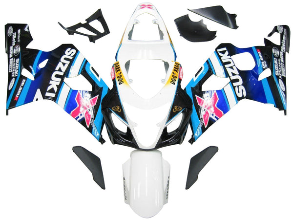 Fairings 2004-2005 Suzuki GSXR 600 750 Hvit Blå Brux GSXR Racing Generisk