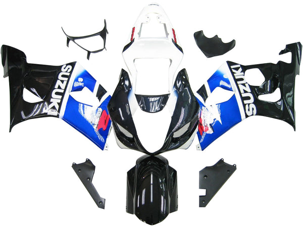 Amotopart Fairings 2004-2005 Suzuki GSXR 600 750 Svart Blå GSXRGenerisk