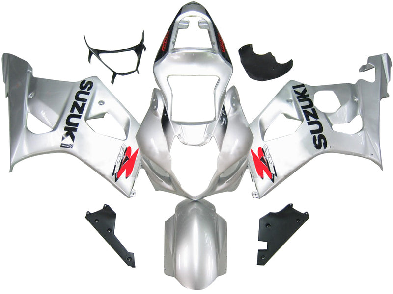 For GSXR 600/750 2004-2005 Bodywork Fairing White ABS Injection Molded Plastics Set