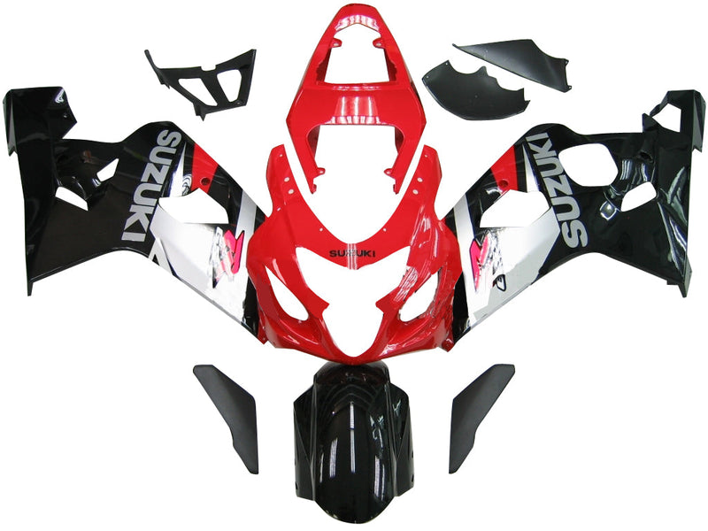 For GSXR 600/750 2004-2005 Bodywork Fairing Red ABS Injection Molded Plastics Set