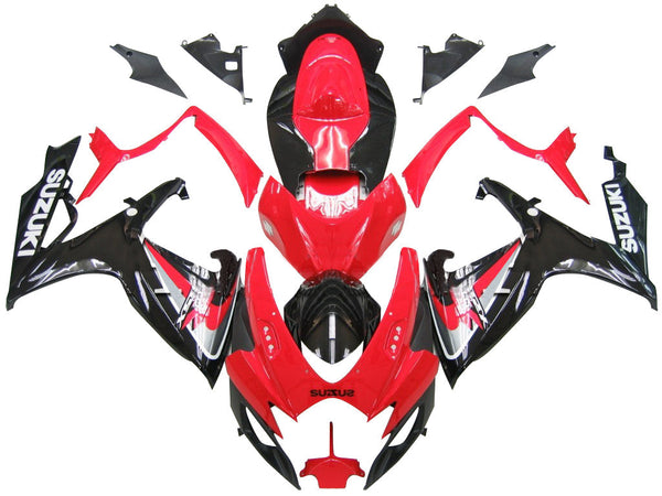 Carenados 2006-2007 Suzuki GSXR 600 750 Rojo y Negro GSXR Genérico