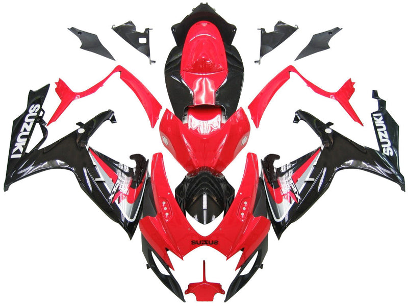 Carenados 2006-2007 Suzuki GSXR 600 750 Rojo y Negro GSXR Genérico