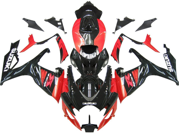 Fairings 2006-2007 Suzuki GSXR 600 750 Black & Red GSXR Generic