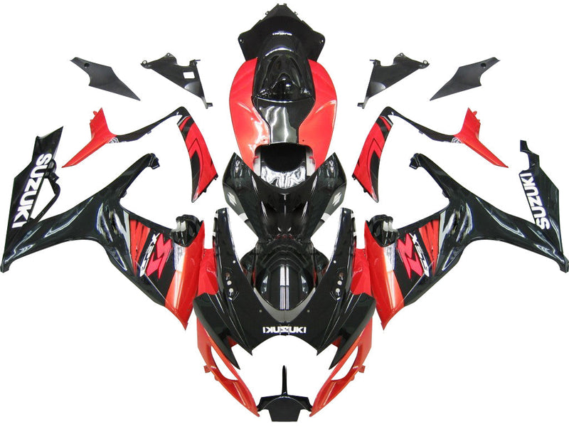 Carenados 2006-2007 Suzuki GSXR 600 750 negro y rojo GSXR genérico