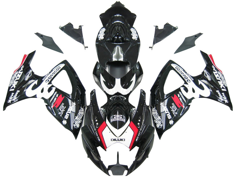 For GSXR 600/750 2006-2007 Bodywork Fairing Black ABS Injection Molded Plastics Set