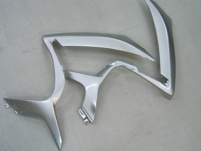 Carenados 2006-2007 Suzuki GSXR 600 750 Plata y Negro GSXR Genérico