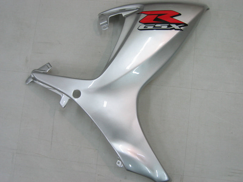 Carenados 2006-2007 Suzuki GSXR 600 750 Plata y Negro GSXR Genérico