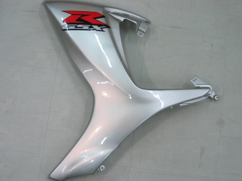 Carenados 2006-2007 Suzuki GSXR 600 750 Plata y Negro GSXR Genérico