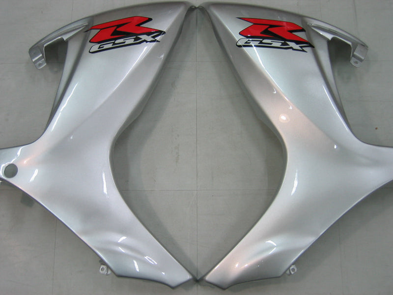 Carenados 2006-2007 Suzuki GSXR 600 750 Plata y Negro GSXR Genérico