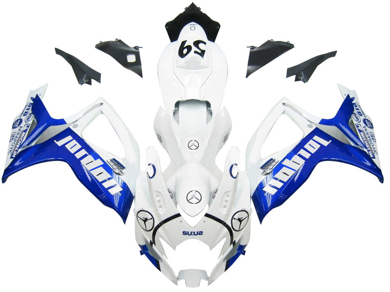 Carenagens 2006-2007 Suzuki GSXR 600 750 Branco e Azul Jordan Racing Generic