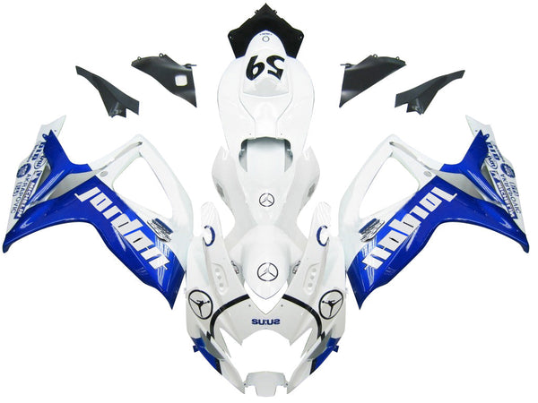 Owiewki 2006-2007 Suzuki GSXR 600 750 Biało-Niebieski Jordan Generic