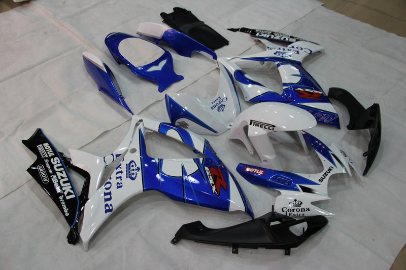 Owiewki 2006-2007 Suzuki GSXR 600 750 Biało-Niebieska Corona Racing Generic