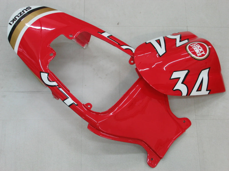 Fairings 2006-2007 Suzuki GSXR 600 750 Vit Röd Lucky Strike Racing Generic