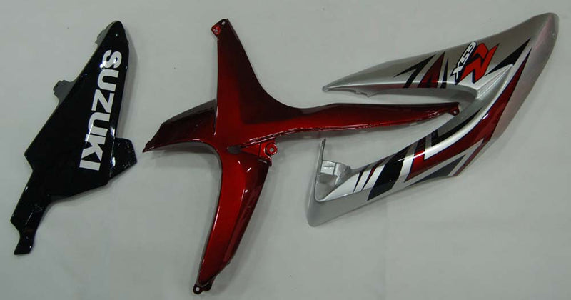 Carenados 2008-2010 Suzuki GSXR 600 750 Plata Rojo GSXR Racing Genérico