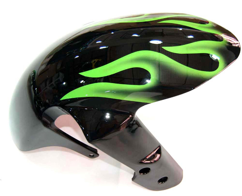 Fairings 2008-2010 Suzuki GSXR 600 750 Black & Green Flame GSXR Generic