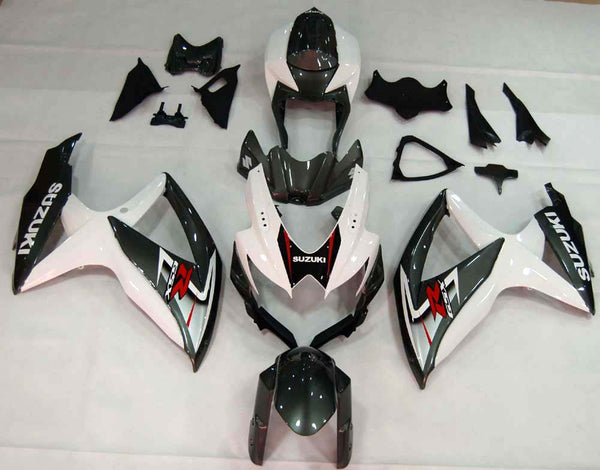 Carenados 2008-2010 Suzuki GSXR 600 750 Blanco y Plata GSXR Racing Generic