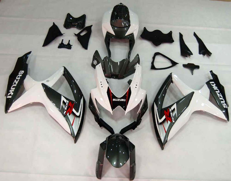 Fairings 2008-2010 Suzuki GSXR 600 750 White & Silver GSXR Racing Generic