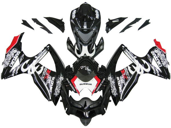 Fairings 2008-2010 Suzuki GSXR 600 750 Black Relentless Racing Generic