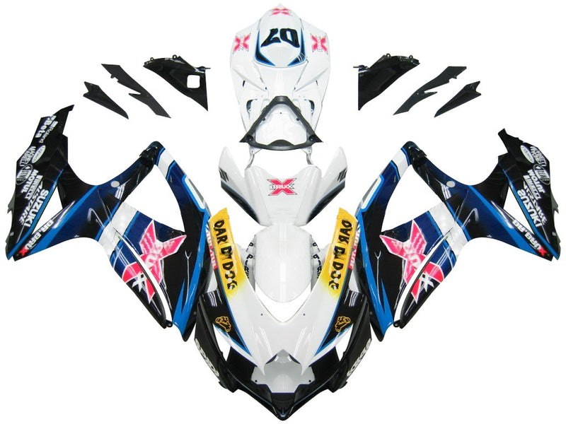 2008-2010 GSXR 600 750 Kit de carenado 34 colores genéricos