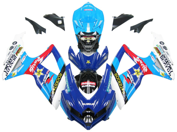 Owiewki 2008-2010 Suzuki GSXR 600 750 Blue Rockstar Malkita Racing Generic