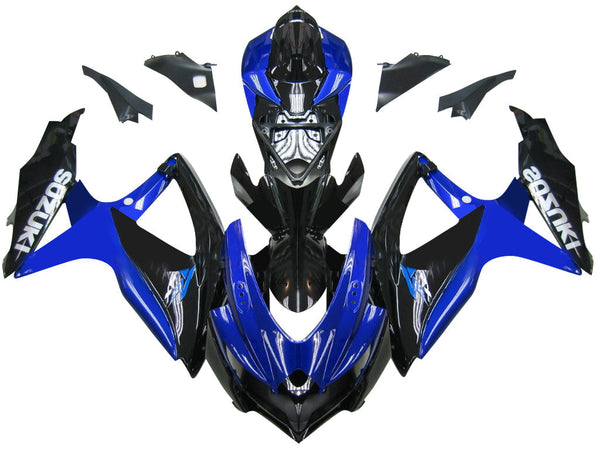 Carenagens 2008-2010 Suzuki GSXR 600 750 Azul Preto GSXR Genérico