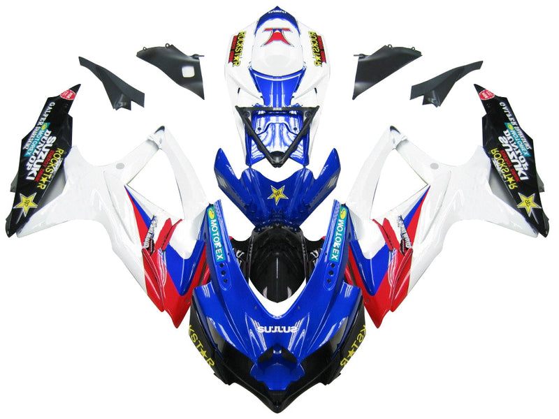 Fairings 2008-2010 Suzuki GSXR 600 750 Blå Röd Vit GSXR Generic