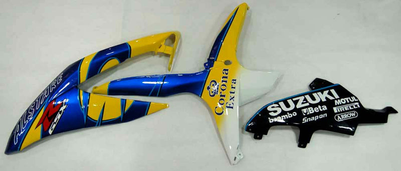 Carenados 2008-2010 Suzuki GSXR 600 750 Amarillo Azul Alstare Corona Genérico