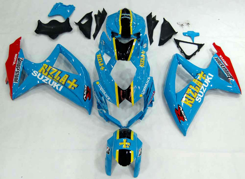 Owiewki 2008-2010 Suzuki GSXR 600 750 Niebieski Żółty Rizla Generic