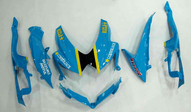 Owiewki 2008-2010 Suzuki GSXR 600 750 Niebieski Żółty Rizla Generic