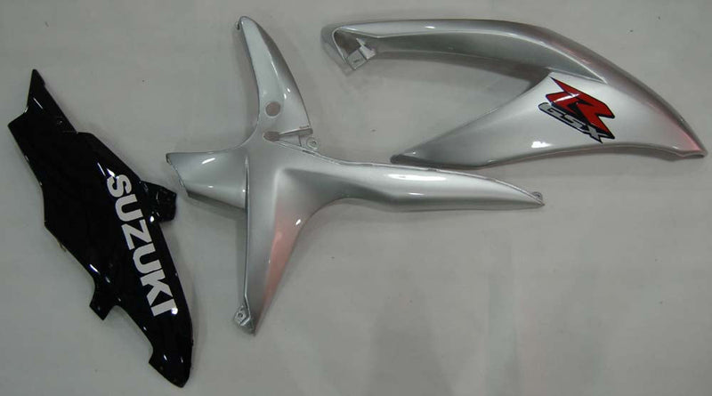 For GSXR 600/750 2008-2009 Bodywork Fairing Silver ABS Injection Molded Plastics Set