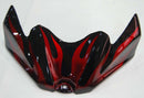 Carenados 2008-2010 Suzuki GSXR 600 750 negro y rojo llama genérico