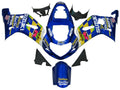 For GSXR750 2000-2003 Bodywork Fairing Blue ABS Injection Molded Plastics Set