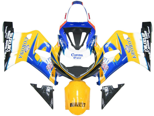 Carenados 2001-2003 Suzuki GSXR 750 Amarillo y Azul Corona GSXR Genérico