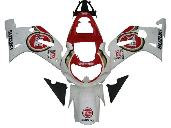 Fairings 2001-2003 Suzuki GSXR 750 Hvit Rød Lucky Strike Racing Generisk