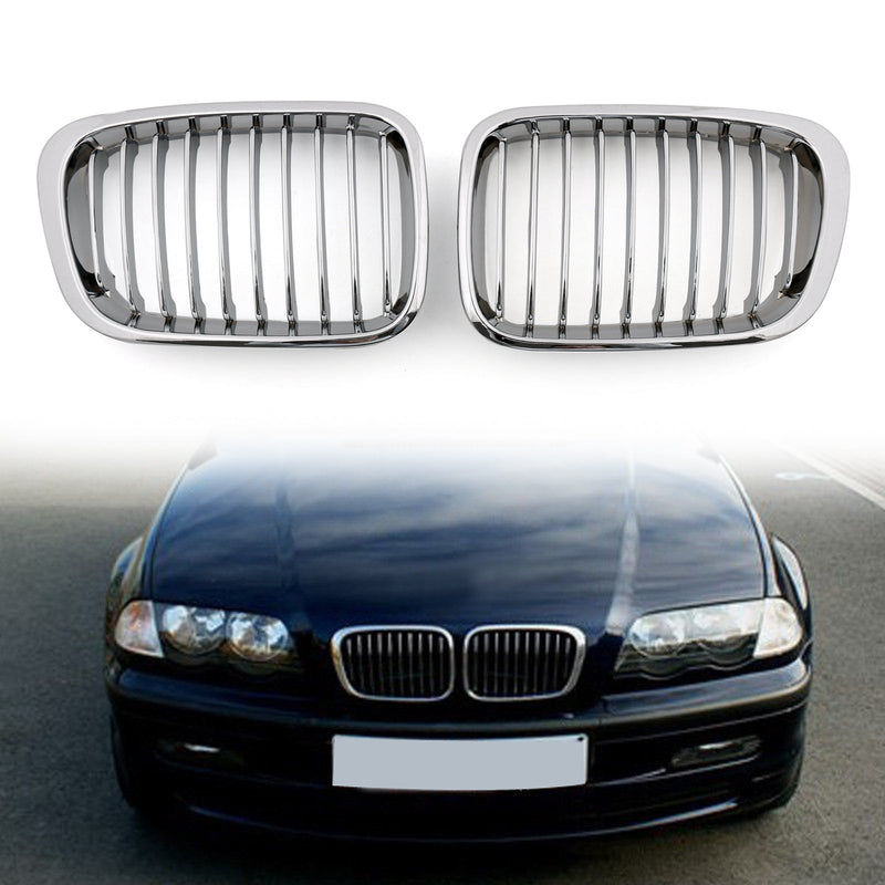 Przedni płot Grill Grill ABS Czarna siatka dla BMW E46 4D (1998-2001) 3 Series Generic