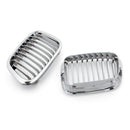 Frontzaun Grillgitter ABS Schwarz Mesh Für BMW E46 4D (1998-2001) 3er Generic