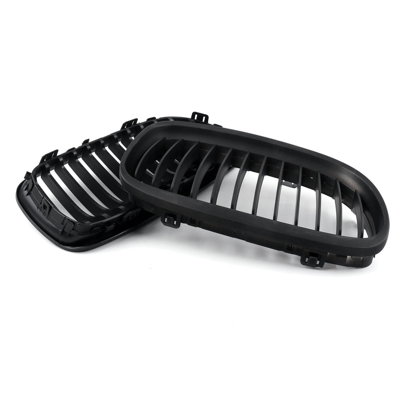 Mattschwarzer vorderer Nierengrill Mesh-Grillnase für BMW E90 E91 LCI (2009–2012) Generic