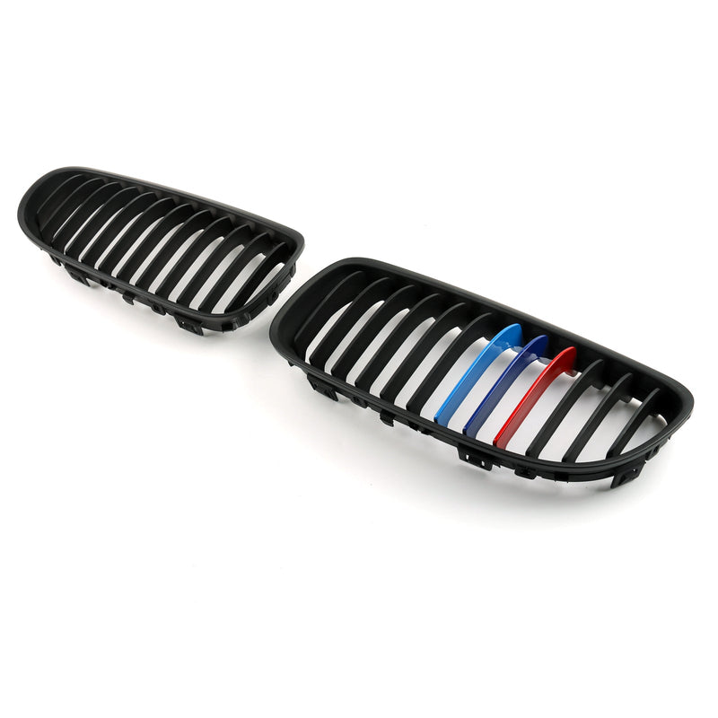 Matowy czarny przedni grill nerkowy Siatkowy nos grilla do BMW E90 E91 LCI (2009-2012) Generic