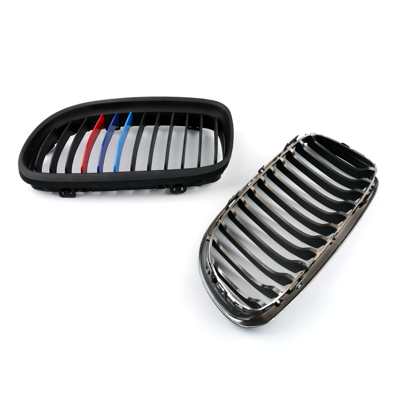 Matowy czarny przedni grill nerkowy Siatkowy nos grilla do BMW E90 E91 LCI (2009-2012) Generic