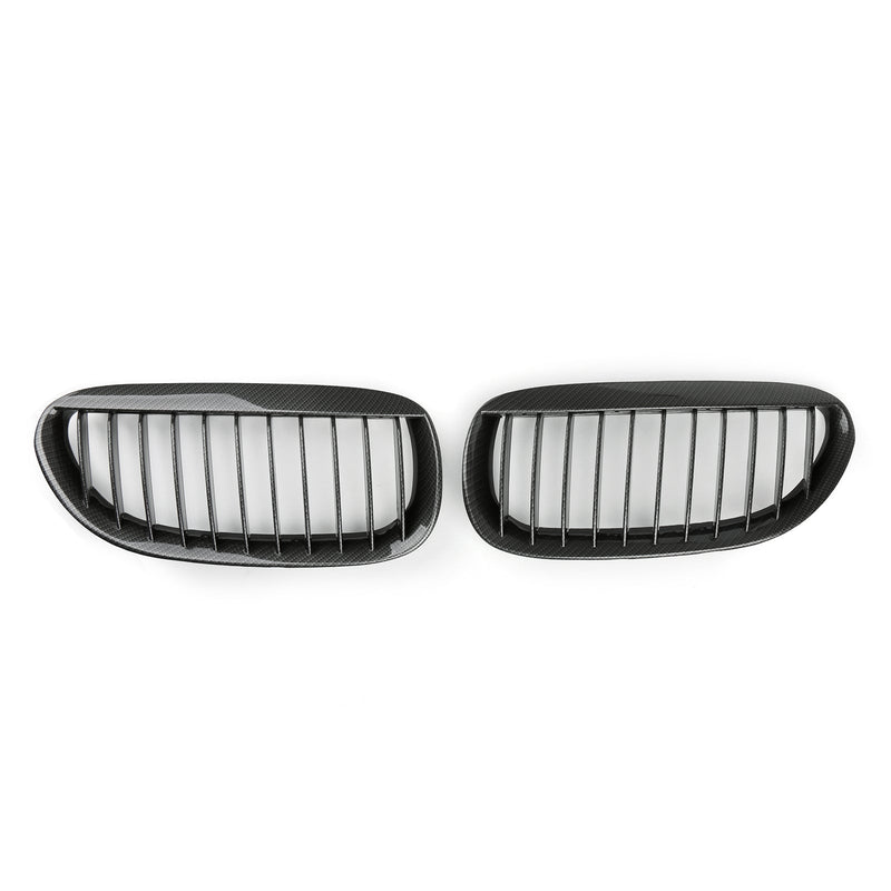 Błyszczący/Matowy Czarny BMW 2004-2010 E63 E64 6 Series Coupe Cabrio Przedni grill Generic