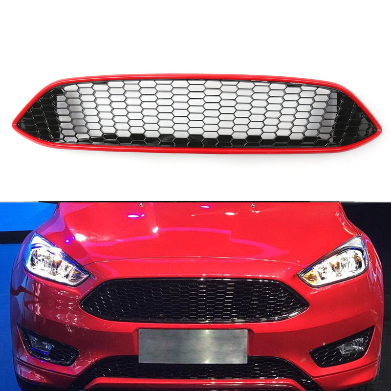 Främre stötfångargrill ABS blank svart bikakemönster för Ford Focus (2015-16) Generic