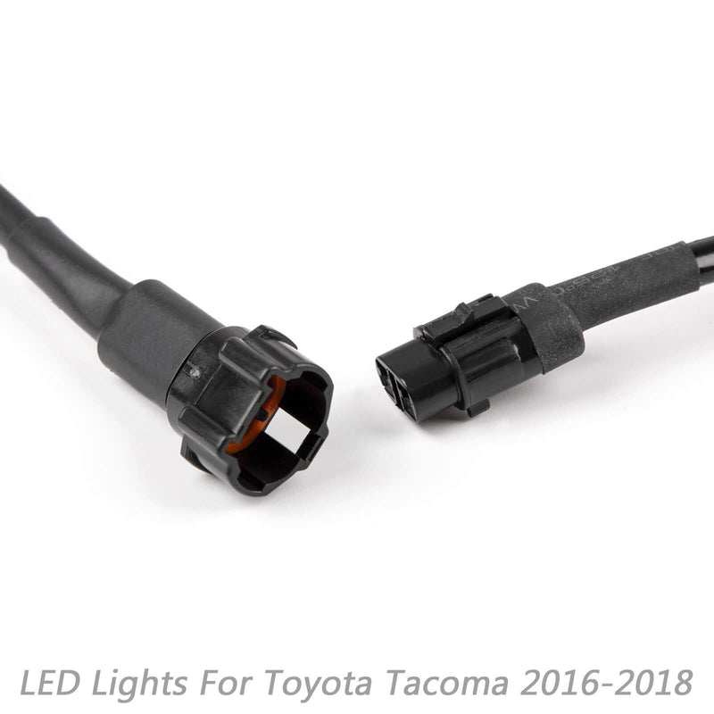 Tacoma 2016-2020 Toyota 4st främre stötfångare huv Grill utbytesgaller LED-ljussats Generic