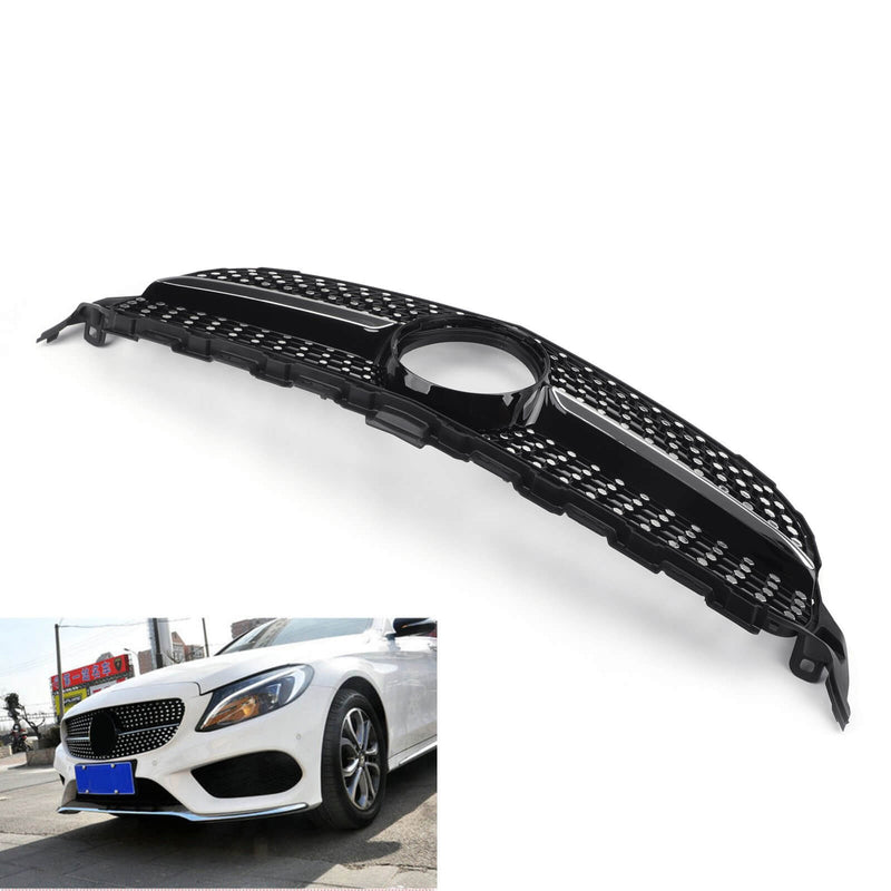 W205 C Classe C250 C300 C400 2015-2018 Benz Nova grade frontal Diamond Grill de substituição