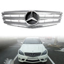 Frontstoßstangengitter passend für Benz C-Klasse W204 mit LED-Emblem C300/C350 2008–2014 Chrom generisch
