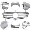 Frontstoßstangengitter passend für Benz C-Klasse W204 mit LED-Emblem C300/C350 2008–2014 Chrom generisch