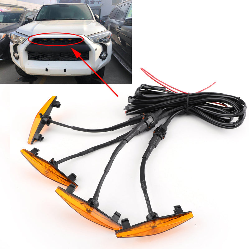 4Runner TRD Pro 2014-2019 Toyota 4PCS muoviset auton säleiköt Grill LED-valot yleiset